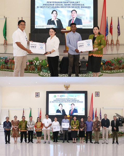 Bank Indonesia Sulut Serahkan Bantuan UKT kepada Mahasiswa IAKN Manado