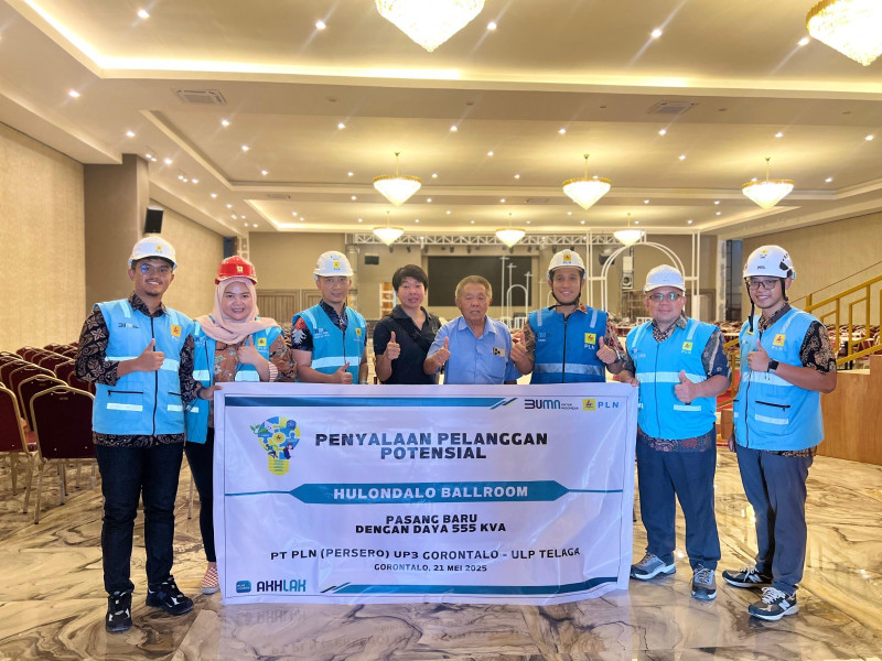 One Day Service, PLN UP3 Gorontalo Sambung Listrik Pelanggan Tegangan Menengah 555 KVA